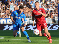 Albert Gudmundsson of ACF Fiorentina controls the ball during the Serie A match between Empoli FC and ACF Fiorentina in Empoli, Italy, on Se...