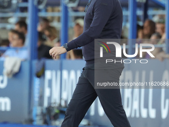 Head Coach Roberto D'Aversa of Empoli FC looks on during the Serie A match between Empoli FC and ACF Fiorentina in Empoli, Italy, on Septemb...