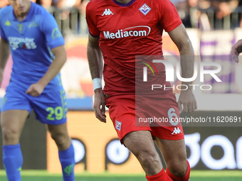 Luca Ranieri of ACF Fiorentina controls the ball during the Serie A match between Empoli FC and ACF Fiorentina in Empoli, Italy, on Septembe...