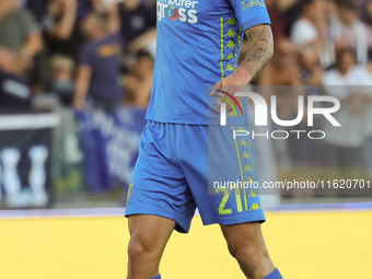 Mattia Viti of Empoli FC during the Serie A match between Empoli FC and ACF Fiorentina in Empoli, Italy, on September 29, 2024, at the stadi...