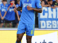 Tino Anjorin of Empoli FC during the Serie A match between Empoli FC and ACF Fiorentina in Empoli, Italy, on September 29, 2024, at the stad...