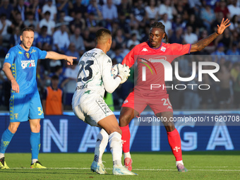 Devis Vasquez of Empoli FC controls the ball during the Serie A match between Empoli FC and ACF Fiorentina in Empoli, Italy, on September 29...