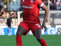 Christian Kouame of Fiorentina controls the ball during the Serie A match between Empoli FC and ACF Fiorentina in Empoli, Italy, on Septembe...