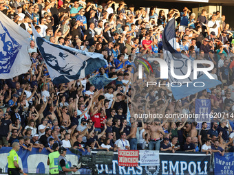 Supporters of Empoli FC during the Serie A match between Empoli FC and ACF Fiorentina in Empoli, Italy, on September 29, 2024, at the stadiu...