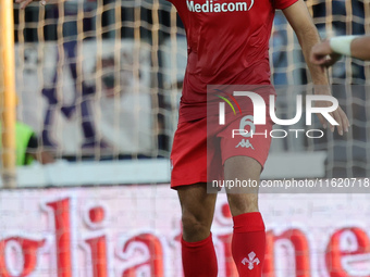 Luca Ranieri of ACF Fiorentina controls the ball during the Serie A match between Empoli FC and ACF Fiorentina in Empoli, Italy, on Septembe...