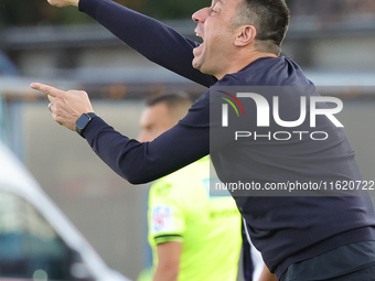 Head Coach Roberto D'Aversa of Empoli FC looks on during the Serie A match between Empoli FC and ACF Fiorentina in Empoli, Italy, on Septemb...