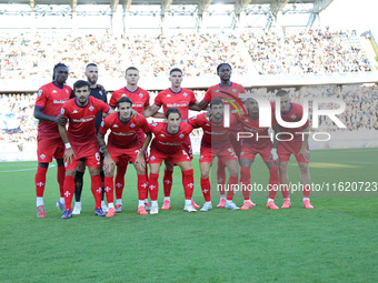 ACF Fiorentina players pose for a team photo prior to the Serie A match between Empoli FC and ACF Fiorentina in Empoli, Italy, on September...