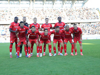 ACF Fiorentina players pose for a team photo prior to the Serie A match between Empoli FC and ACF Fiorentina in Empoli, Italy, on September...