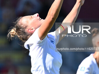 Michela Giordano of Napoli Femminile celebrates after scoring the goal of 3-1 during the 4th day of the Serie A Femminile eBay Championship...