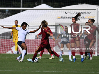 Sandra Adugbe of Napoli Femminile is in action during the 4th day of the Serie A Femminile eBay Championship between A.S. Roma and Napoli Fe...