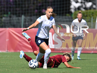 Maja Jelcic of Napoli Femminile and Moeka Minami of A.S. Roma Femminile are in action during the 4th day of the Serie A Femminile eBay Champ...