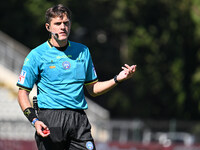 Referee Valerio Vogliacco officiates on the 4th day of the Serie A Femminile eBay Championship between A.S. Roma and Napoli Femminile at the...