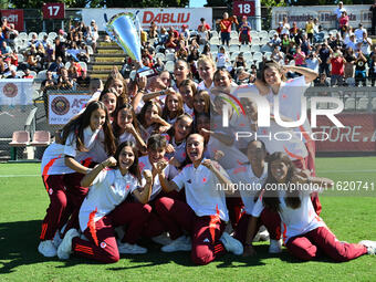 A.S. Roma Femminile U17 during the 4th day of the Serie A Femminile eBay Championship between A.S. Roma and Napoli Femminile at the Tre Font...