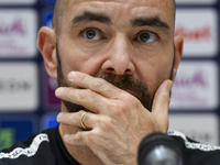 Felix Sanchez Bas, Head Coach of Al Sadd FC, attends the press conference ahead of the AFC Champions League elite west football match betwee...