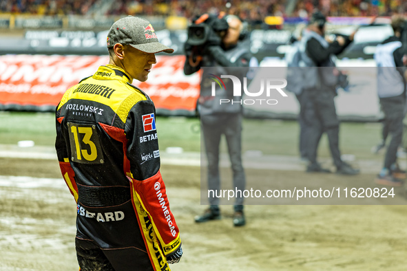 Maciej Janowski participates in a PGE Speedway Ekstraliga game between Sparta Wroclaw and Motor Lublin in Wroclaw, Poland, on September 29,...