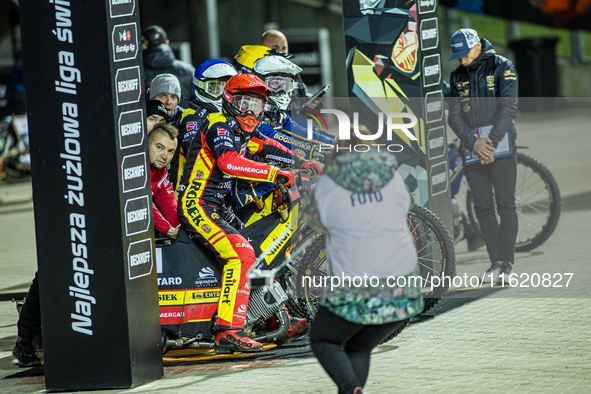 Jakub Krawczyk participates in a PGE Speedway Ekstraliga game between Sparta Wroclaw and Motor Lublin in Wroclaw, Poland, on September 29, 2...