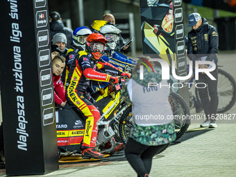 Jakub Krawczyk participates in a PGE Speedway Ekstraliga game between Sparta Wroclaw and Motor Lublin in Wroclaw, Poland, on September 29, 2...