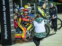 Jakub Krawczyk participates in a PGE Speedway Ekstraliga game between Sparta Wroclaw and Motor Lublin in Wroclaw, Poland, on September 29, 2...