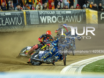 Bartosz Banbor participates in a PGE Speedway Ekstraliga game between Sparta Wroclaw and Motor Lublin in Wroclaw, Poland, on September 29, 2...