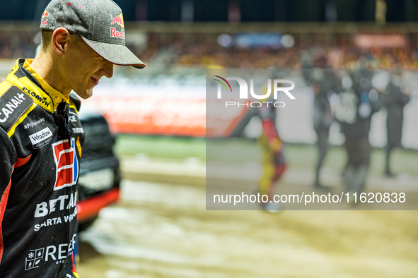 Maciej Janowski participates in a PGE Speedway Ekstraliga game between Sparta Wroclaw and Motor Lublin in Wroclaw, Poland, on September 29,...