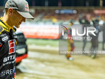 Maciej Janowski participates in a PGE Speedway Ekstraliga game between Sparta Wroclaw and Motor Lublin in Wroclaw, Poland, on September 29,...