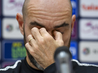 Felix Sanchez Bas, Head Coach of Al Sadd FC, attends the press conference ahead of the AFC Champions League elite west football match betwee...