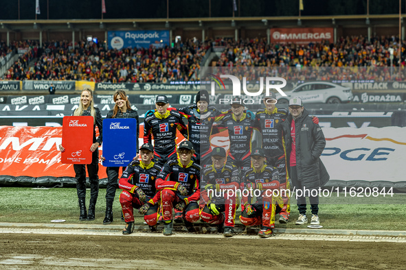 The Sparta Team participates in a PGE Speedway Ekstraliga game between Sparta Wroclaw and Motor Lublin in Wroclaw, Poland, on September 29,...