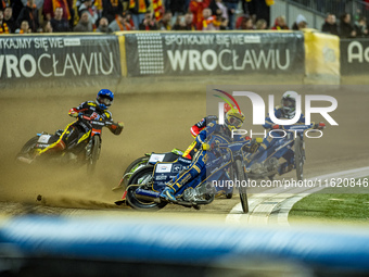 Dominik Kubera participates in a PGE Speedway Ekstraliga game between Sparta Wroclaw and Motor Lublin in Wroclaw, Poland, on September 29, 2...