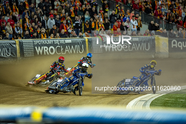 Jack Holder participates in a PGE Speedway Ekstraliga game between Sparta Wroclaw and Motor Lublin in Wroclaw, Poland, on September 29, 2024...