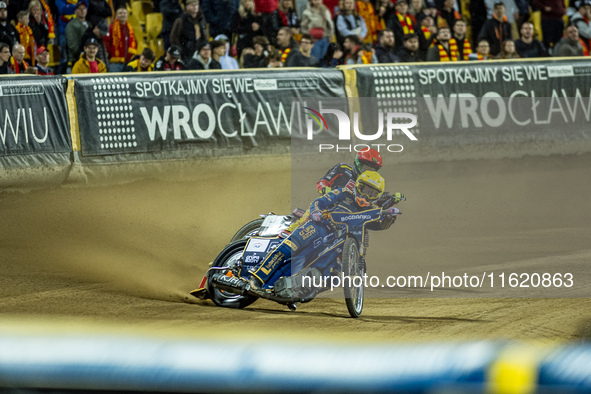 Mateusz Cierniak participates in a PGE Speedway Ekstraliga game between Sparta Wroclaw and Motor Lublin in Wroclaw, Poland, on September 29,...