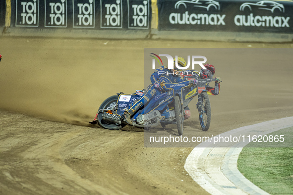 Dominik Kubera participates in a PGE Speedway Ekstraliga game between Sparta Wroclaw and Motor Lublin in Wroclaw, Poland, on September 29, 2...