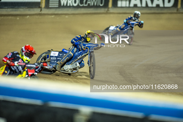 Bartosz Zmarzlik participates in a PGE Speedway Ekstraliga game between Sparta Wroclaw and Motor Lublin in Wroclaw, Poland, on September 29,...