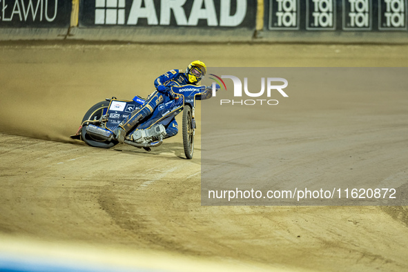 Bartosz Zmarzlik participates in a PGE Speedway Ekstraliga game between Sparta Wroclaw and Motor Lublin in Wroclaw, Poland, on September 29,...