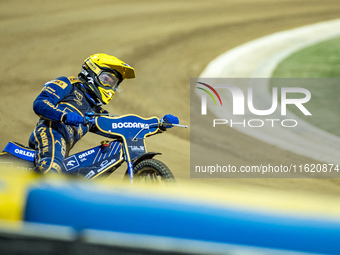 Bartosz Zmarzlik participates in a PGE Speedway Ekstraliga game between Sparta Wroclaw and Motor Lublin in Wroclaw, Poland, on September 29,...