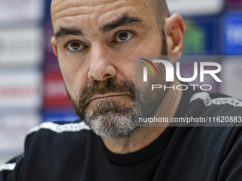 Felix Sanchez Bas, Head Coach of Al Sadd FC, attends the press conference ahead of the AFC Champions League elite west football match betwee...