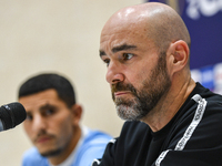 Felix Sanchez Bas, Head Coach of Al Sadd FC, attends the press conference ahead of the AFC Champions League elite west football match betwee...