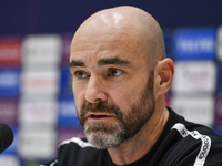 Felix Sanchez Bas, Head Coach of Al Sadd FC, attends the press conference ahead of the AFC Champions League elite west football match betwee...