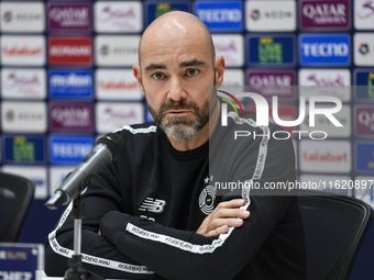 Felix Sanchez Bas, Head Coach of Al Sadd FC, attends the press conference ahead of the AFC Champions League elite west football match betwee...