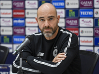 Felix Sanchez Bas, Head Coach of Al Sadd FC, attends the press conference ahead of the AFC Champions League elite west football match betwee...