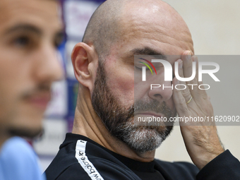 Felix Sanchez Bas, Head Coach of Al Sadd FC, attends the press conference ahead of the AFC Champions League elite west football match betwee...