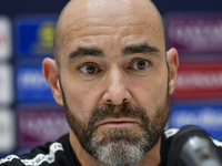 Felix Sanchez Bas, Head Coach of Al Sadd FC, attends the press conference ahead of the AFC Champions League elite west football match betwee...