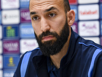 Javad Nekounam of Esteghlal FC attends the press conference ahead of the AFC Champions League elite west football match between Qatar's Al S...