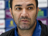 Roozbeh Cheshmi, Head Coach of Esteghlal FC, attends the press conference ahead of the AFC Champions League elite west football match betwee...