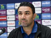 Roozbeh Cheshmi, Head Coach of Esteghlal FC, attends the press conference ahead of the AFC Champions League elite west football match betwee...