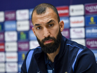 Javad Nekounam of Esteghlal FC attends the press conference ahead of the AFC Champions League elite west football match between Qatar's Al S...