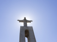 A general view of the Cristo Rei monument in Lisbon, Portugal, on September 29, 2024. Cristo Rei attracts pilgrims, tourists, and visitors f...