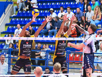 Szwarc Arthur of Mint Vero Volley Monza participates in the SuperLega Credem Banca match between Yuasa Battery Grottazzolina and Mint Vero V...