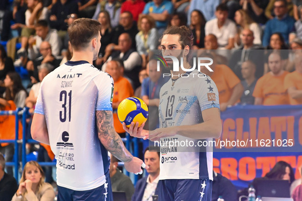 Beretta Thomas of Mint Vero Volley Monza participates in the SuperLega Credem Banca match between Yuasa Battery Grottazzolina and Mint Vero...