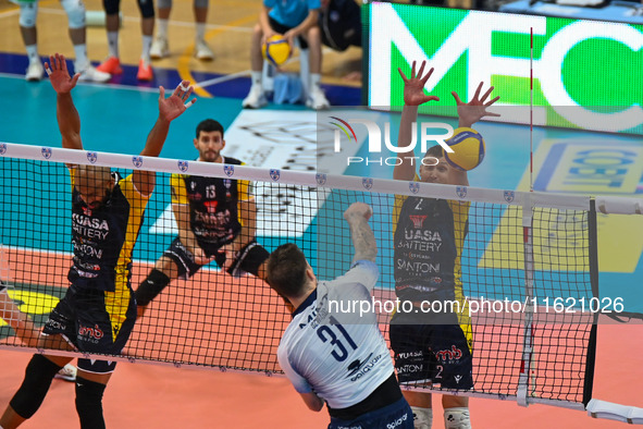 Antonov Oleg of Yuasa Battery Grottazzolina participates in the SuperLega Credem Banca match between Yuasa Battery Grottazzolina and Mint Ve...