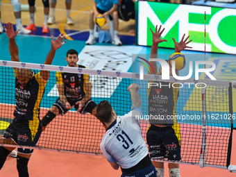 Antonov Oleg of Yuasa Battery Grottazzolina participates in the SuperLega Credem Banca match between Yuasa Battery Grottazzolina and Mint Ve...